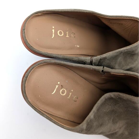 Joie Breana Wedge Mule Shoes Slip-On Almond Toe Women's" Olive Green Size US7B - Picture 7 of 12